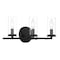 Designers Fountain Hudson 18in 3-Light Matte Black Coastal Indoor Vanity Light with Clear Glass Shades D268C-3B-MB - alternate 1